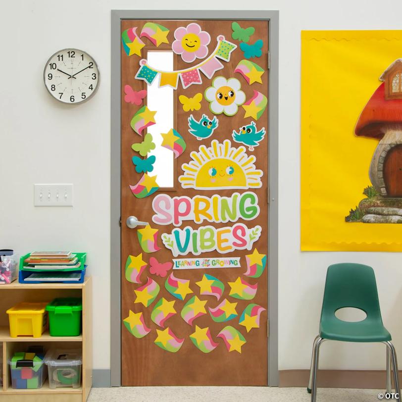 Spring Vibes Classroom Door Decorating Kit - 38 Pc.