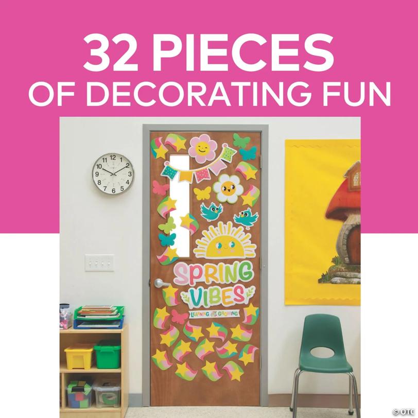 Spring Vibes Classroom Door Decorating Kit - 38 Pc.
