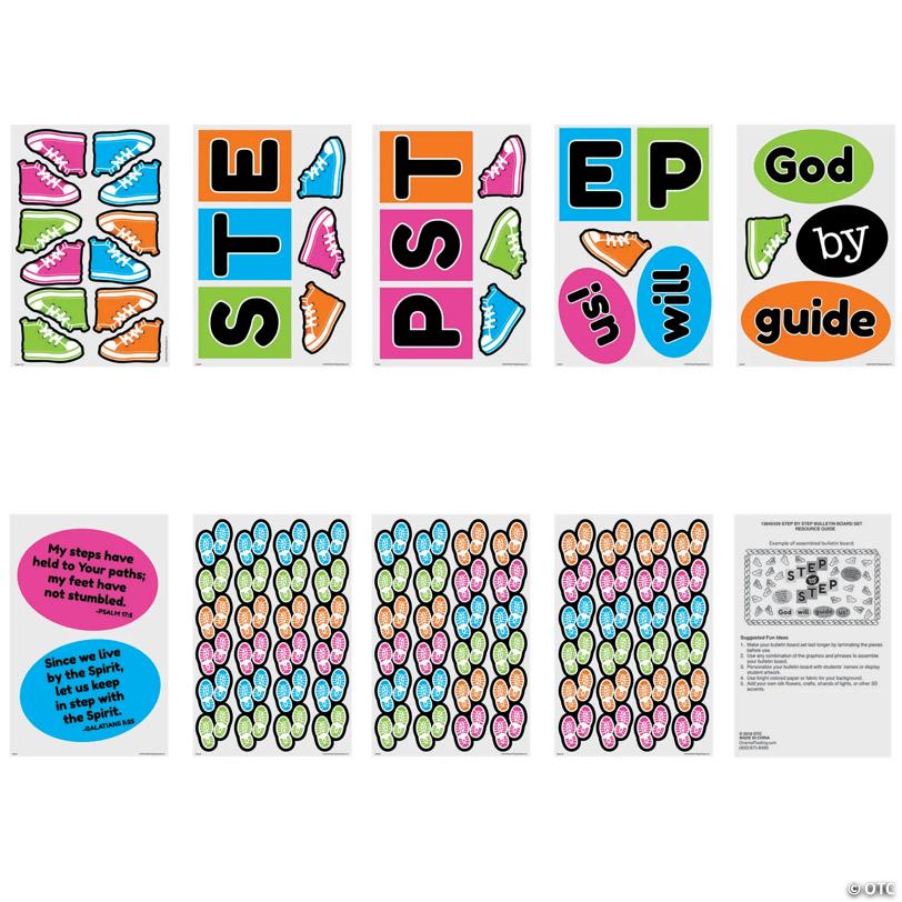 Step by Step Religious Bulletin Board Set - 59 Pc.