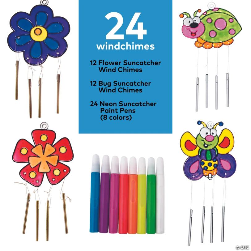 Suncatcher Wind Chimes & Paint Kit - Makes 24
