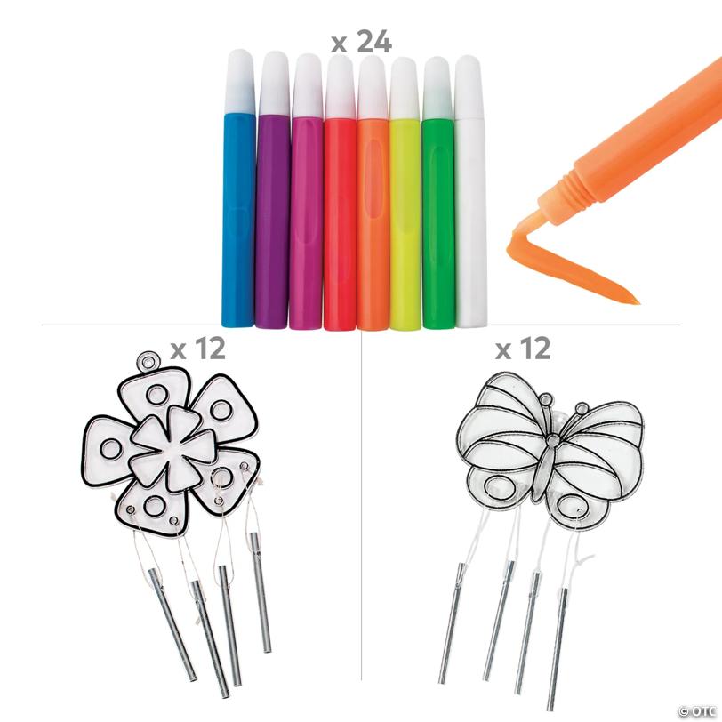 Suncatcher Wind Chimes & Paint Kit - Makes 24