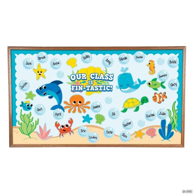 Under the Sea Cardstock Bulletin Board Decorating Set - 71 Pc.