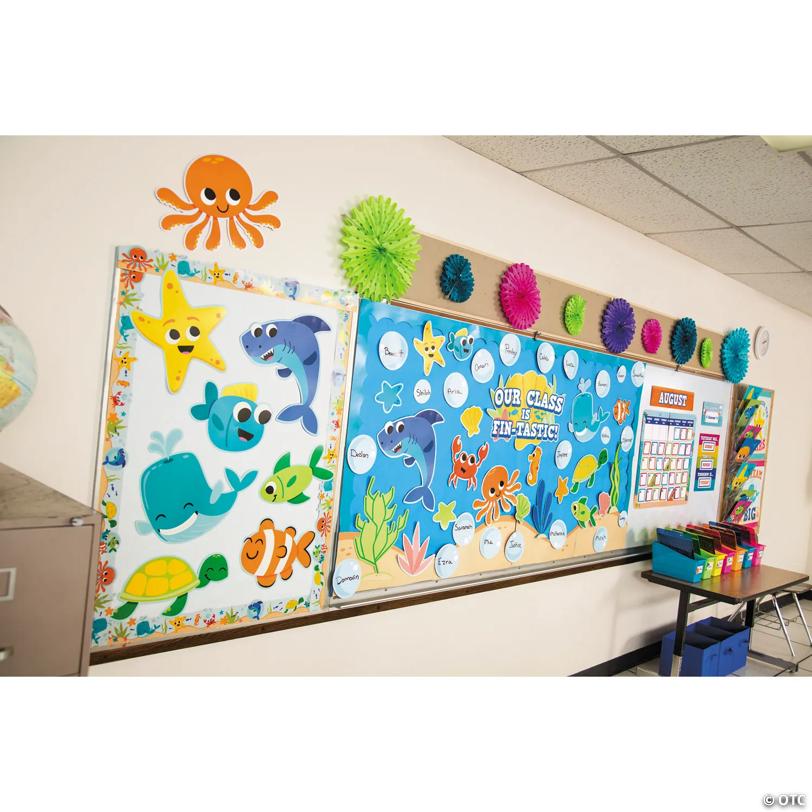 Under the Sea Cardstock Bulletin Board Decorating Set - 71 Pc.