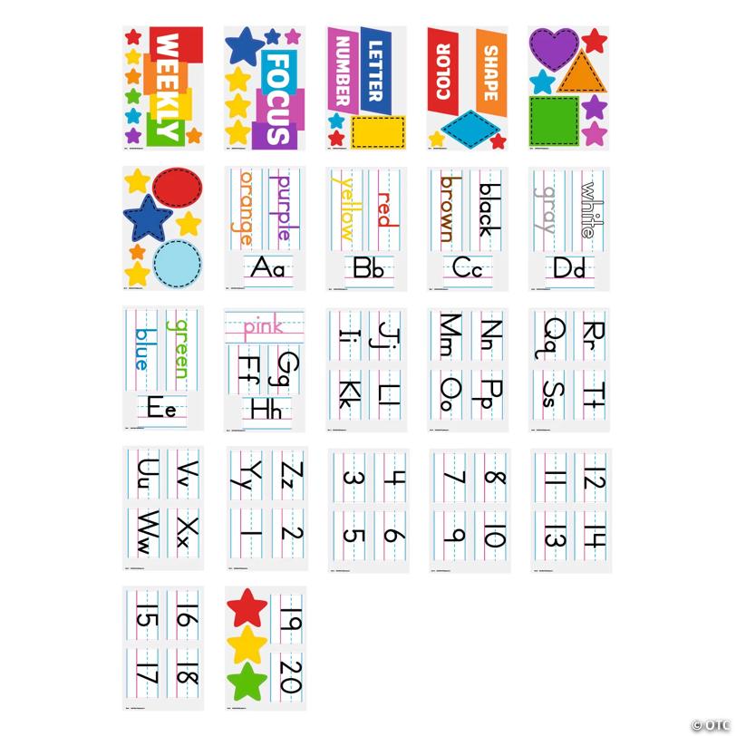Weekly Focus Cardstock Bulletin Board Decorating Set - 98 Pc.