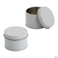White Round Metal Favor Tins - 24 Pc. | Elite Festo