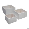 White Storage Box Set – 3 Pc.