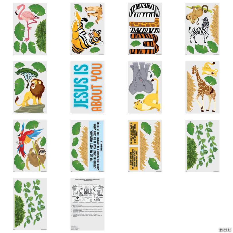 Wild About Jesus Bulletin Board Set - 67 Pc.