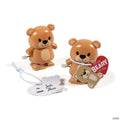 Wind-Up Teddy Bear Toy Valentine Exchanges with Card for 12