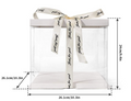 10" x 10" x 9" Clear Transparent White Tall Layer Cake Bakery Boxes with Window