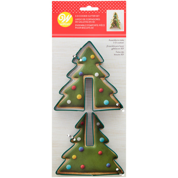 Wilton Metal 3-D Christmas Tree Cookie Cutter Set, 2-Piece