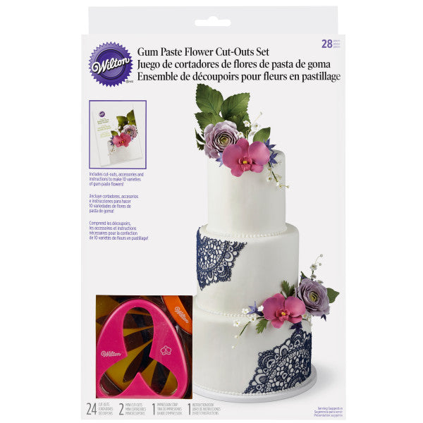 Wilton Gum Paste and Fondant Flower Cutter Set, 28-Piece
