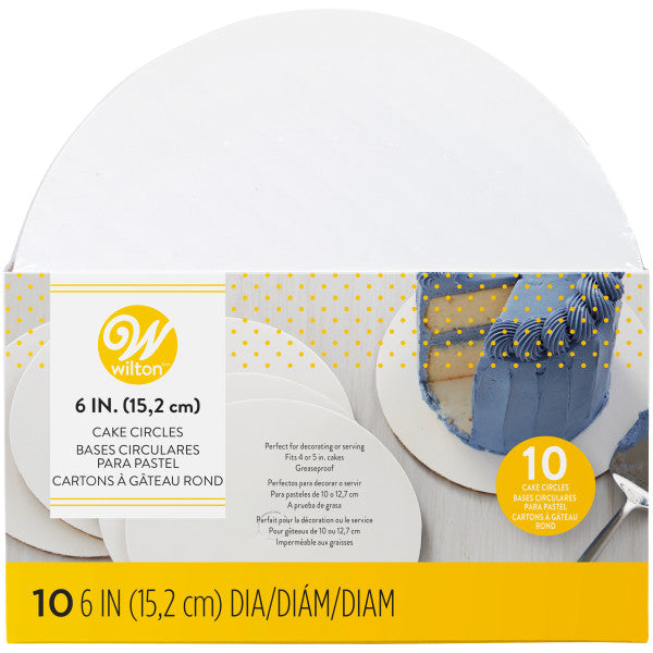Wilton 6-Inch Round Cake Boards, 10-Count