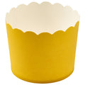 These yellow scalloped baking cups add some color and dimension to your cupcakes. Oven safe. 
Dimensions: 
BAKING CUP: 2.7 x 2.7 x 2.2 inches 
50 cups total per order