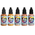 Poppy Paint 5Pc Gold Color Set Kit - Each bottle 30 ml (1 fl oz)