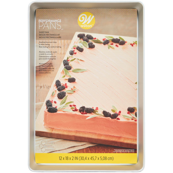 Wilton Performance Pans Aluminum Large Sheet Cake Pan, 12 x 18-Inch