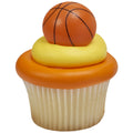 Basketball Rings 3D, Cupcake Decorations, Food Safe Cake Toppers â€“ 144 Pack