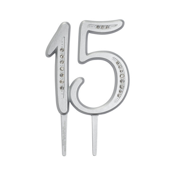 15 Birthday QuinceaÃ±era Diamond Milestone Monogram Cake Kit Topper
