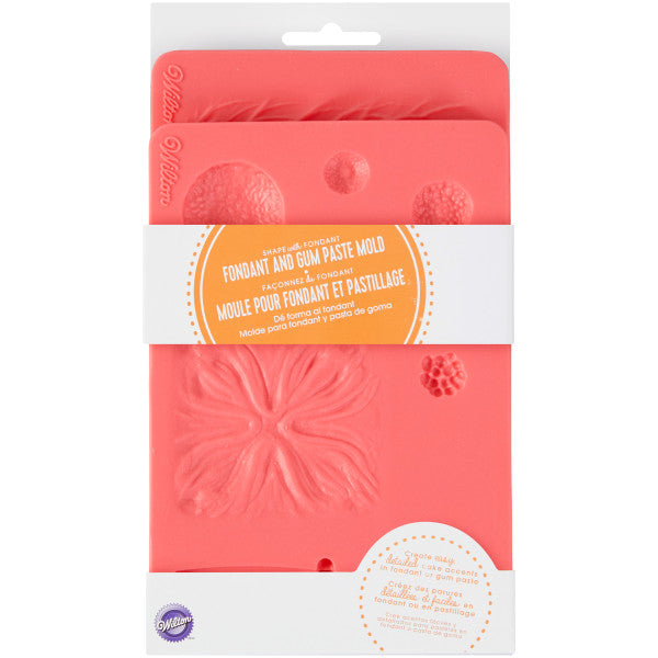 Wilton Flower Impression Fondant and Gum Paste 2-Piece Silicone Mold Set